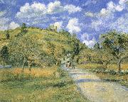 Camille Pissarro Road and hills painting